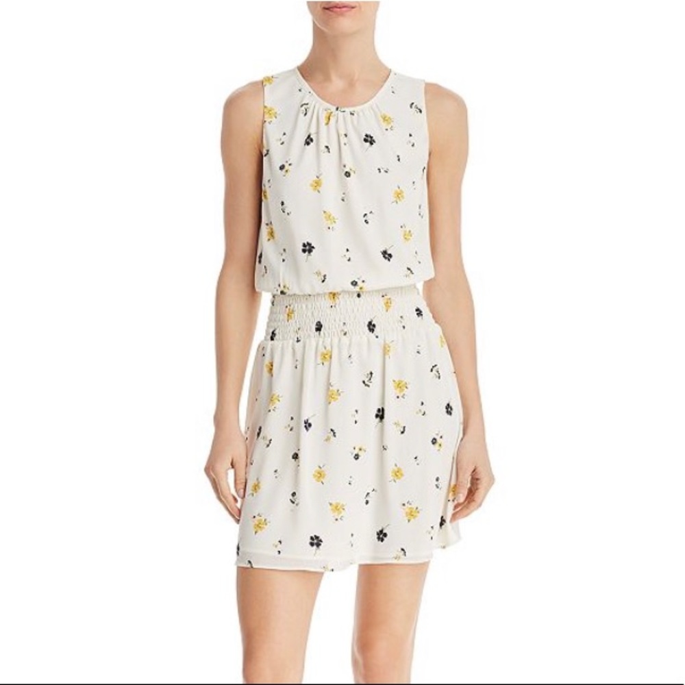 Floral Smocked-waist Dress - 100% Exclusive In White/yellow/navy